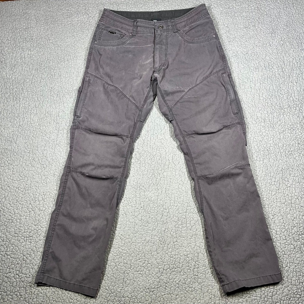 Kuhl Rydr Mens 30x30 Gray Vented Knee Crotch Hiking Work Pants Style 5098